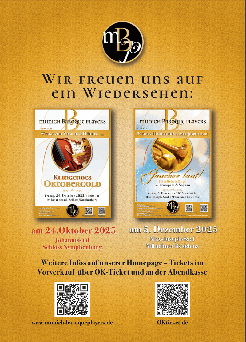 Munich Baroque Players – weitere Konzerte 2025
